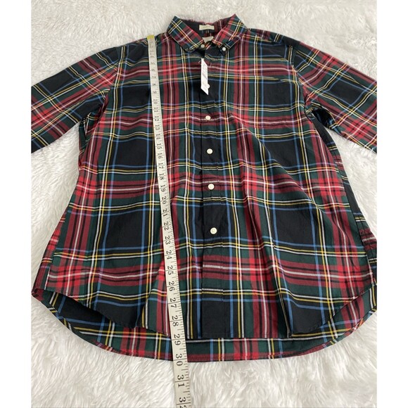 J.Crew Plaid Cotton Shirt Size M Men Classic Button Down Multicolor Long Sleeve - Picture 7 of 13